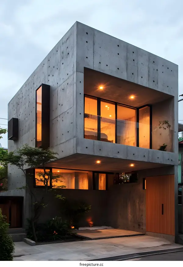 Modern Concrete House with Minimalist Design in Japan