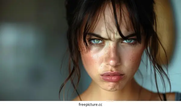 Woman with Angry Expression