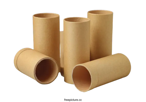 [Transparent Background PNG]Recycled Paper Tubes for Packaging