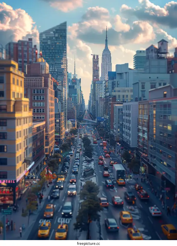 Iconic Empire State Building on Fifth Avenue, New York City