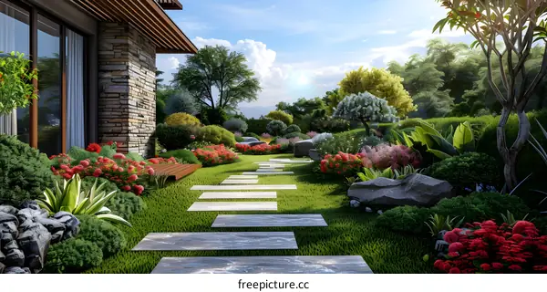 Natural Scenery: Modern Villa Garden Landscape Design