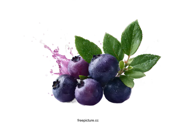 [Transparent Background PNG]Blueberry Splash Photography
