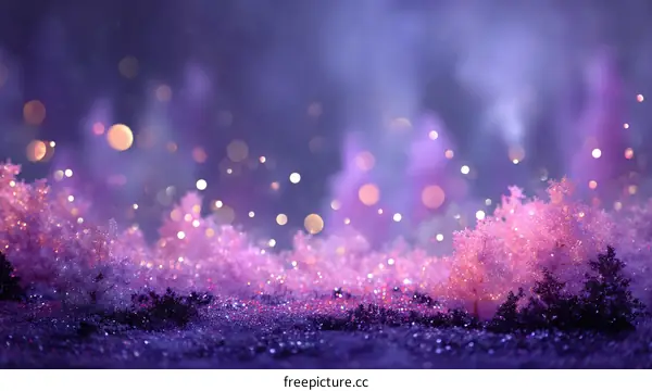 Magical Winter Forest Scene