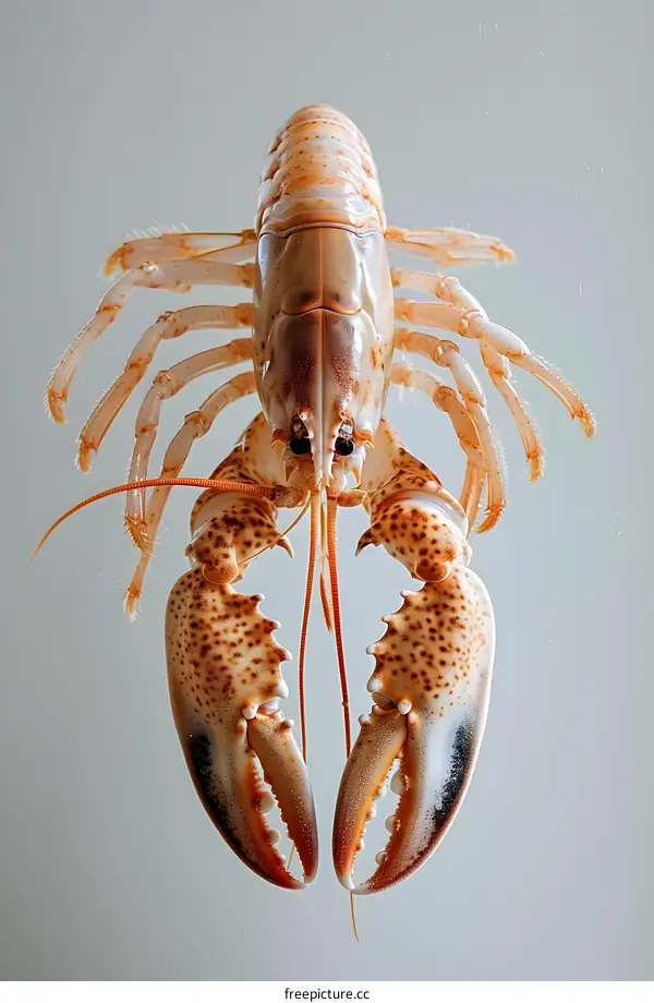 A close up of a lobster