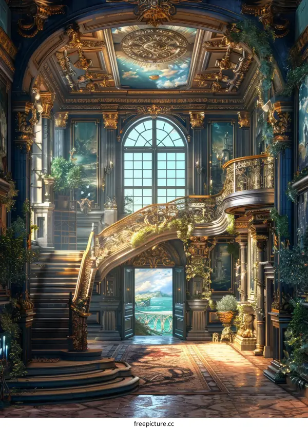 Luxurious Hallway with Sea Vista