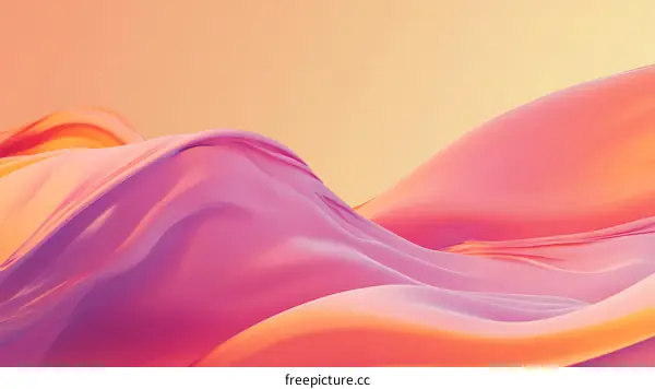 Abstract Pink and Orange Waves
