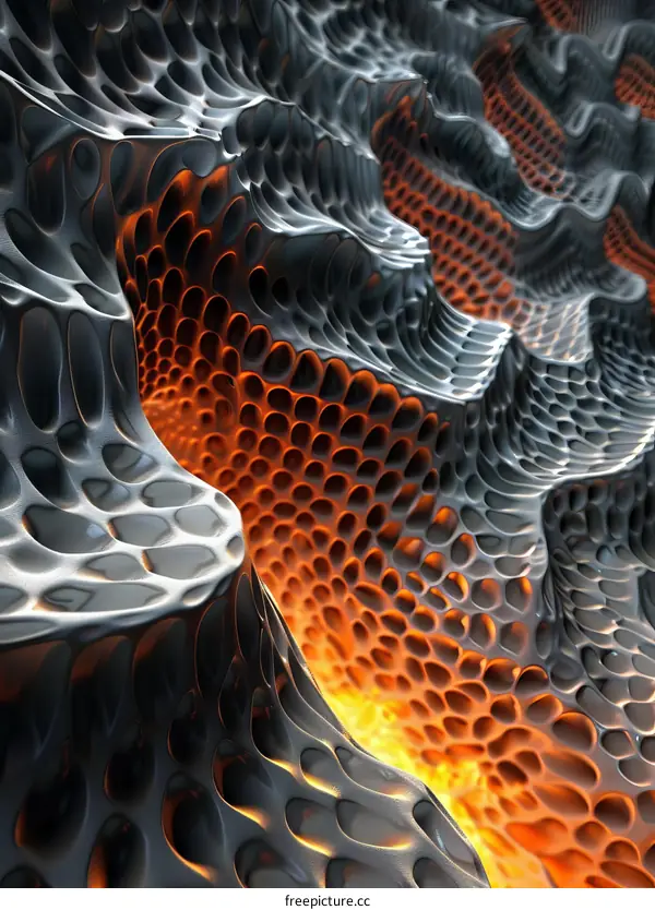 Eerie Sci-Fi Alien World with Intricate Structures