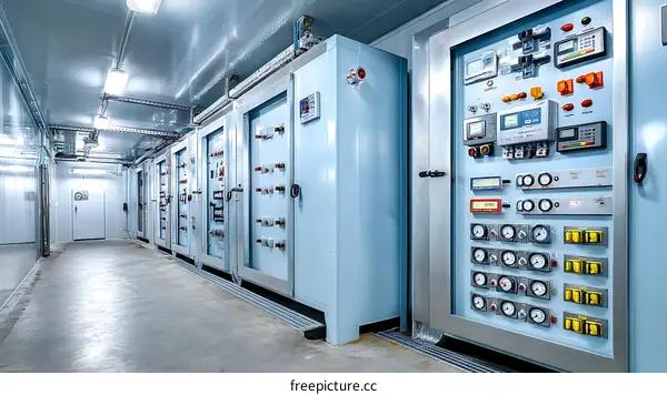 Industrial Control Panel Room Interior