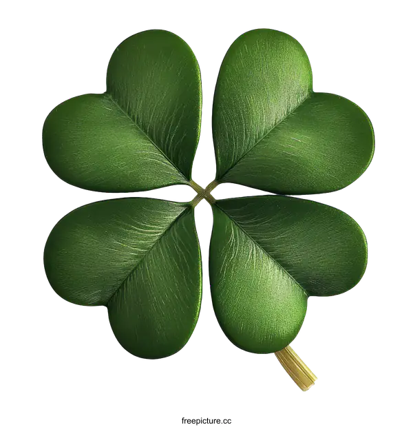 [Transparent Background PNG]Lucky Four-Leaf Clover Illustration