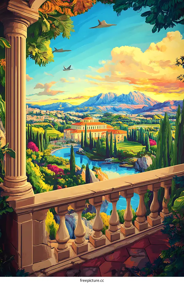 Landscaped Garden View From Balcony