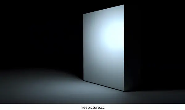 Minimalist White Cube on Dark Background