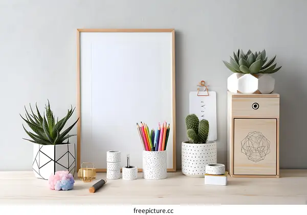 Modern Office Workspace Decor with Plants