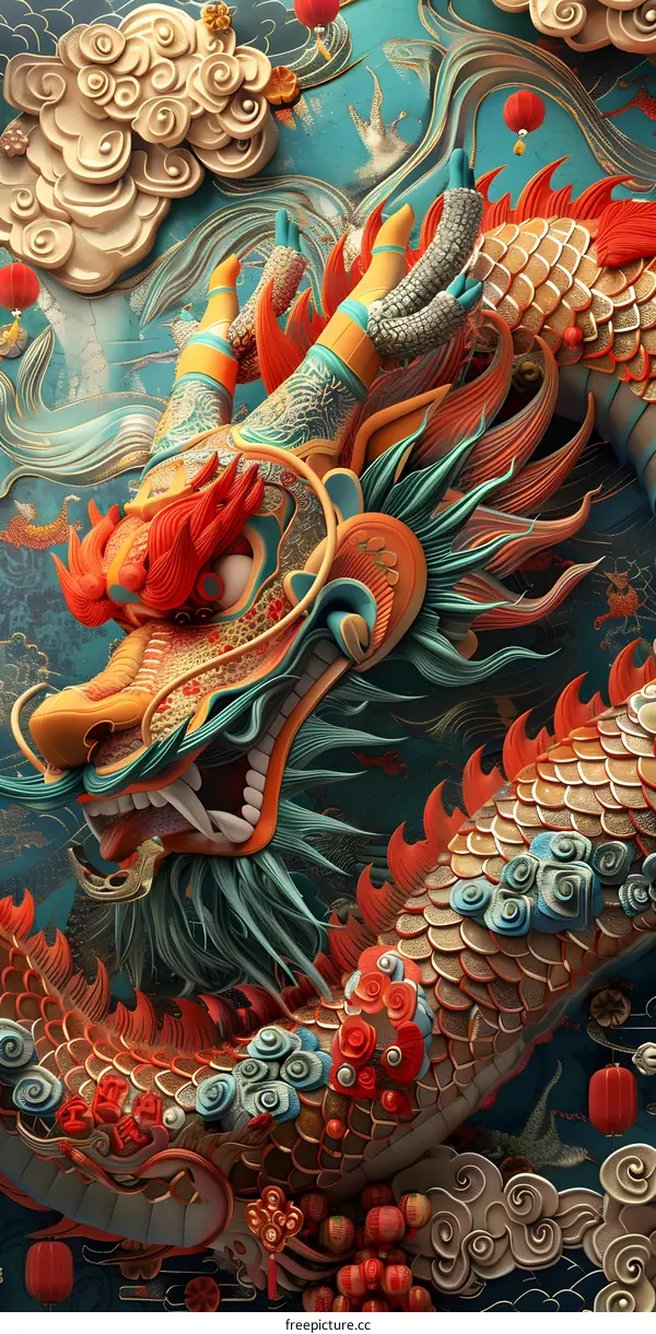 The relief of a dragon
