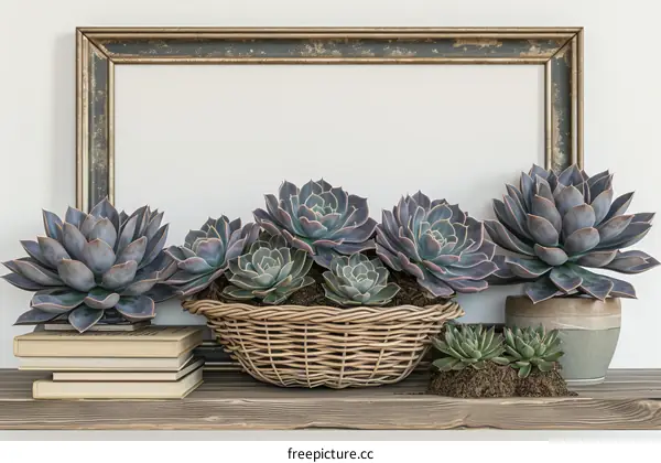 Succulent and Book Still Life