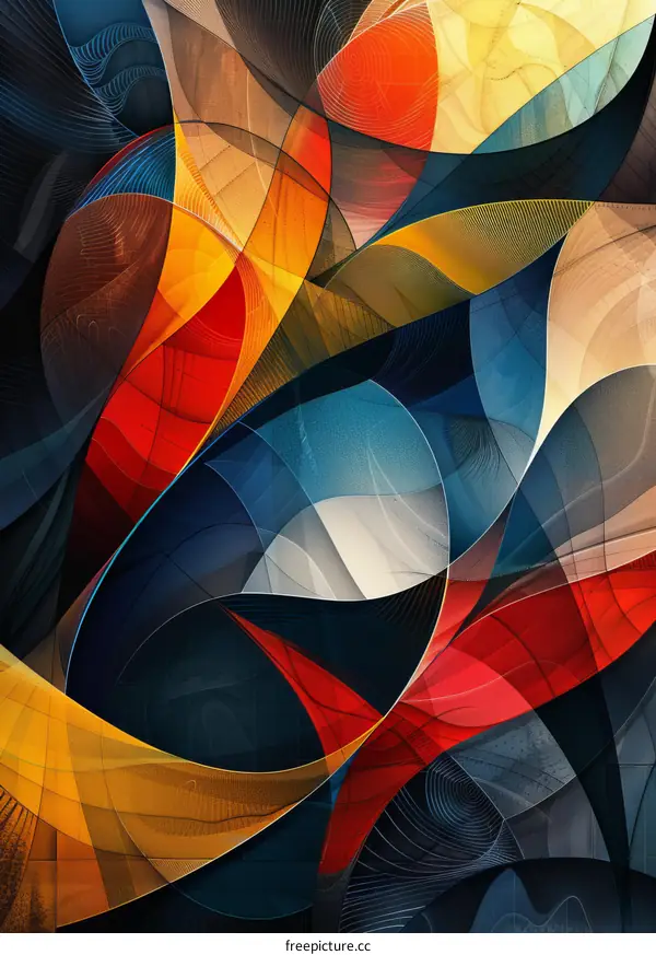 Abstract Colorful Geometric Design