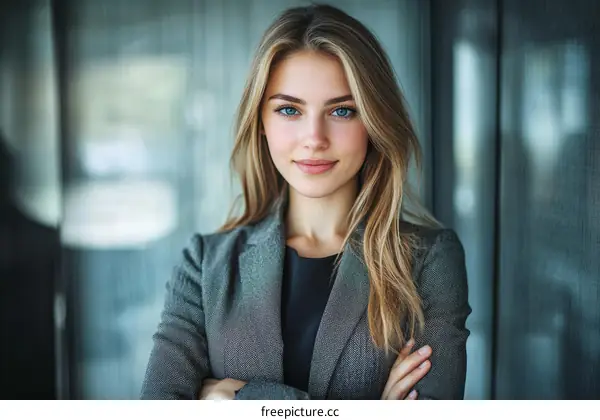 Confident Businesswoman Portrait in Modern Setting