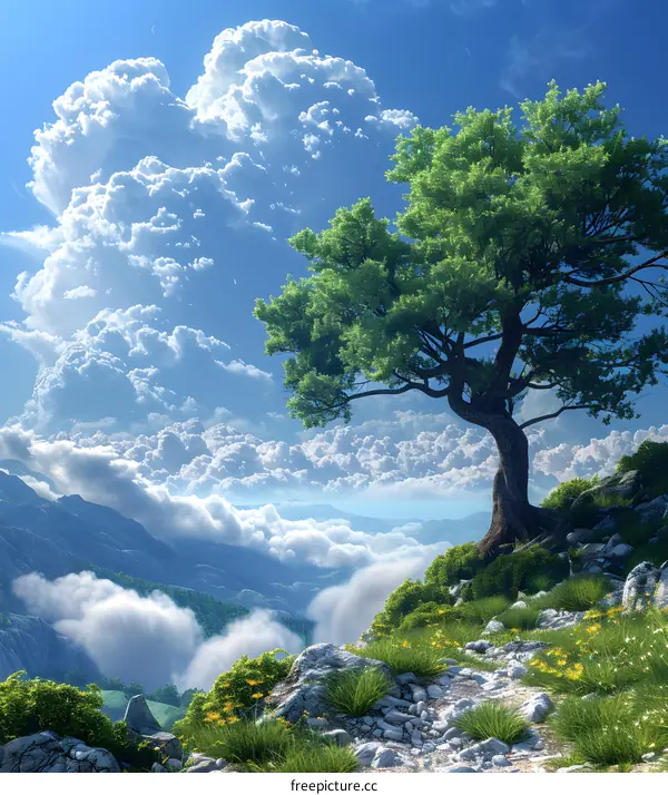 Fantasy Mountain Landscape