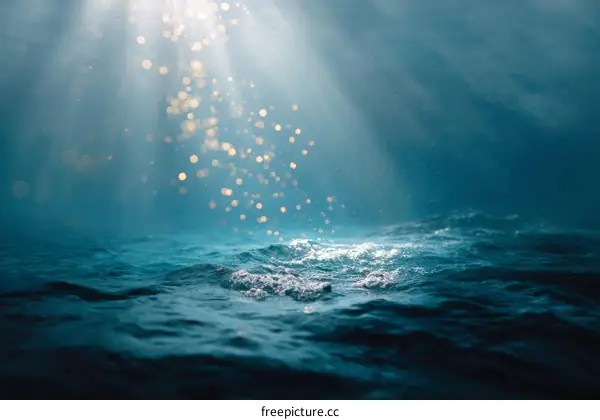 Submerged Ocean Sunlight Rays
