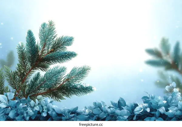 Winter Wonderland Branches Festive Background
