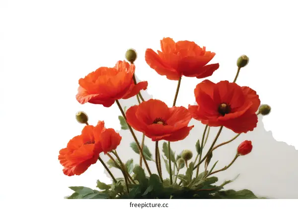 Beautiful Bouquet of Orange Poppies