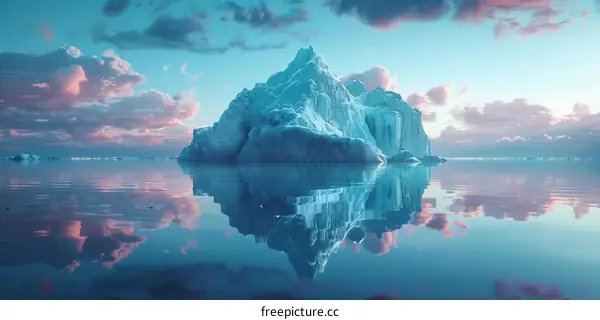 Iceberg floating in the Arctic Ocean