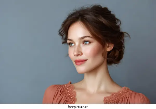 Elegant Woman with a Timeless Hairstyle