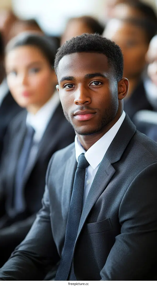 Business Conference Attendee in Formal Wear