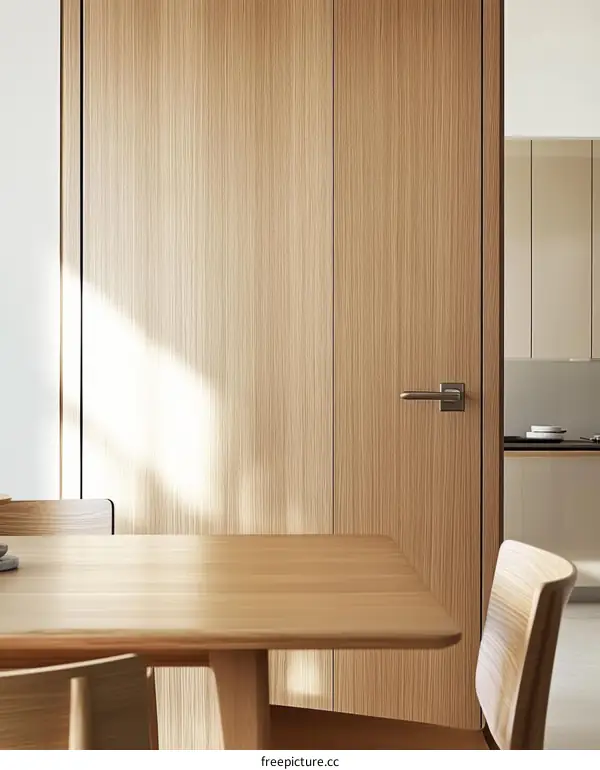 Modern Wooden Dining Area Interior Design