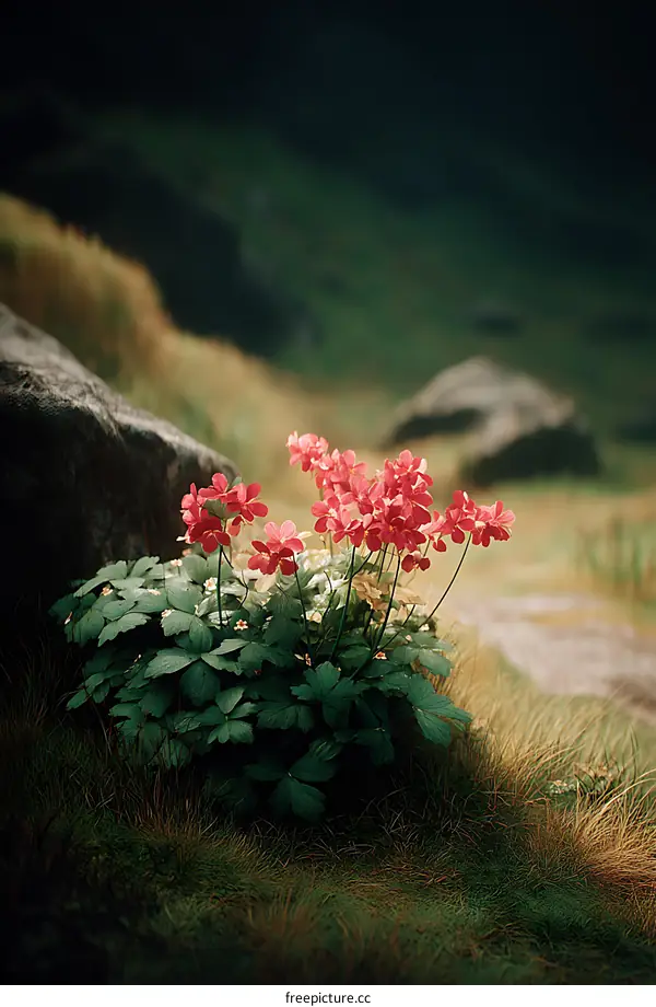 Beautiful Wild Flowers in Nature Scene