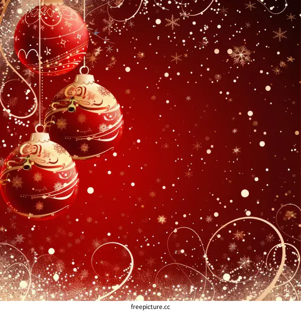 Sparkling Christmas Balls with Delicate Snowflakes