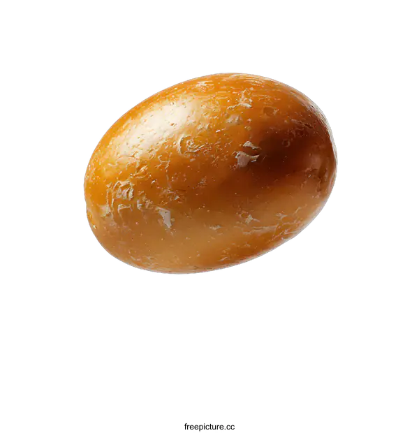 [Transparent Background PNG]A close-up image of a brown egg floating in mid-air against a white background.