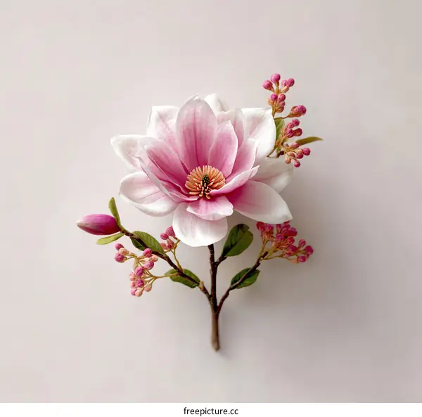 Beautiful Pink Magnolia Flower Arrangement