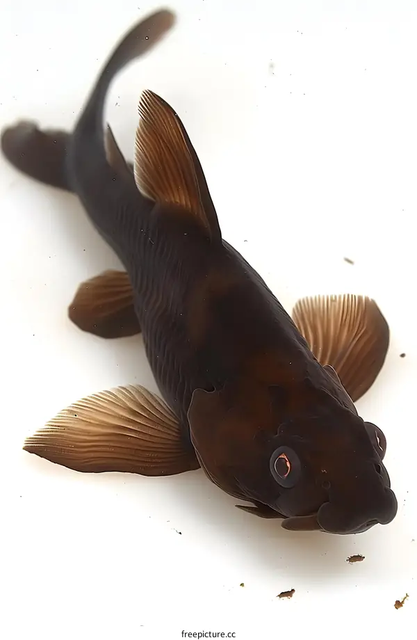 Black Shark Fish on White Background