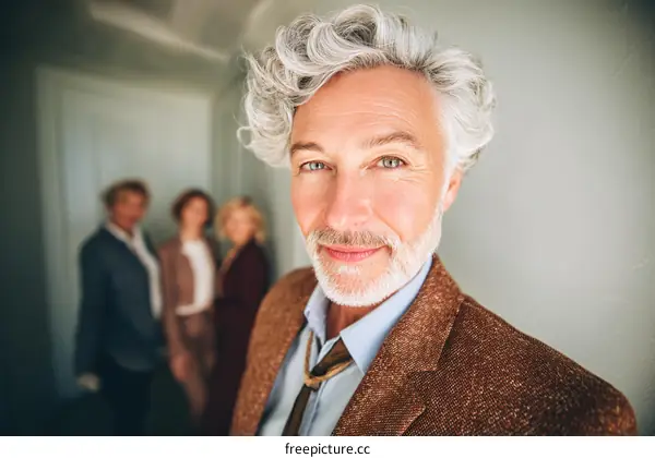 Close-up Portrait of a Confident Senior Man
