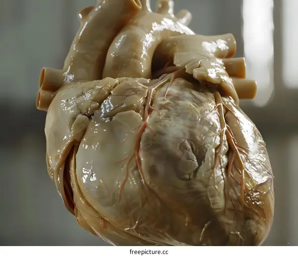 Close Up of a Human Heart Organ
