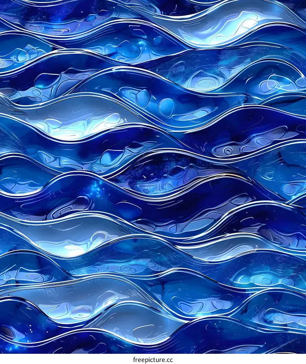 Blue Glass Waves