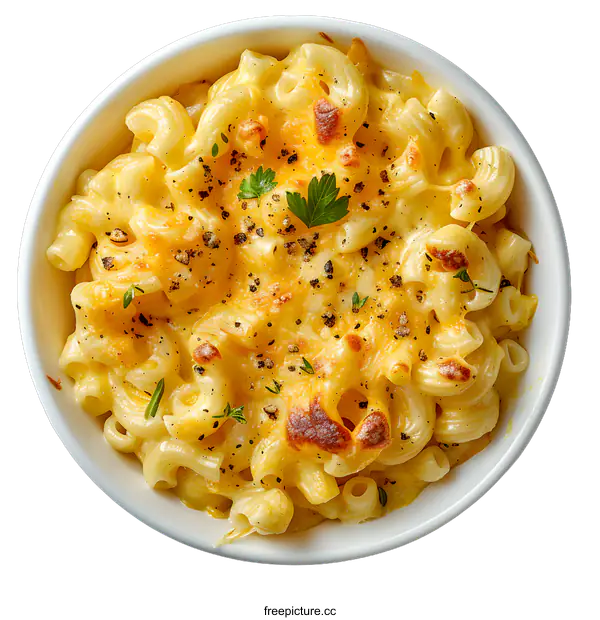 [Transparent Background PNG]Mac and Cheese with Parsley