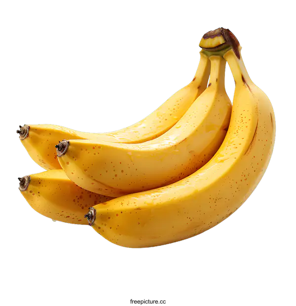 [Transparent Background PNG]Bunch of bananas isolated on white
