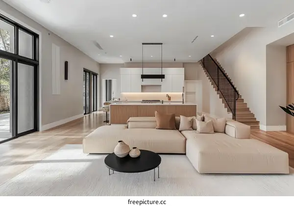 Modern Open-Concept Living Room Interior Design