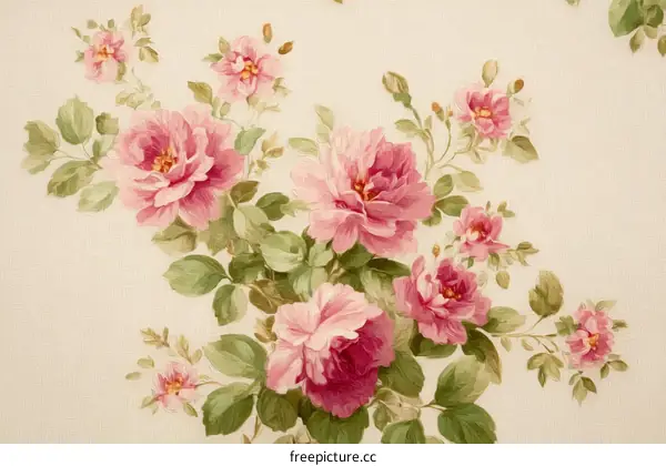 Vintage Floral Pattern Wallpaper Design