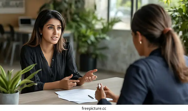 Business Meeting Conversation Office Setting