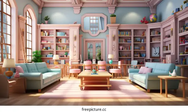 Cozy Home Library