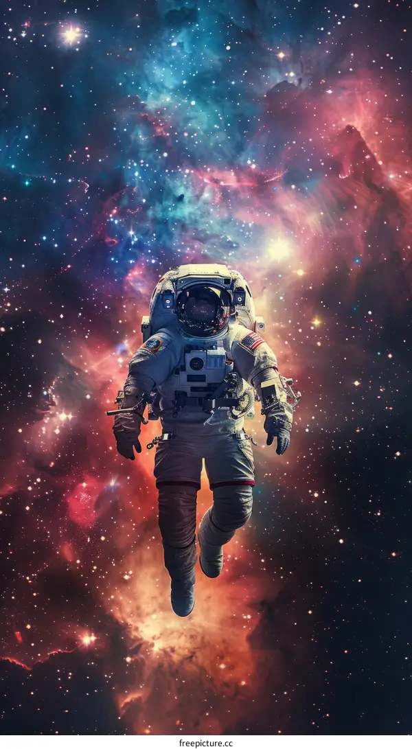Astronaut in the vastness of space