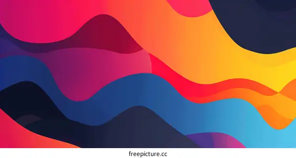 Abstract Colorful Wavy Background