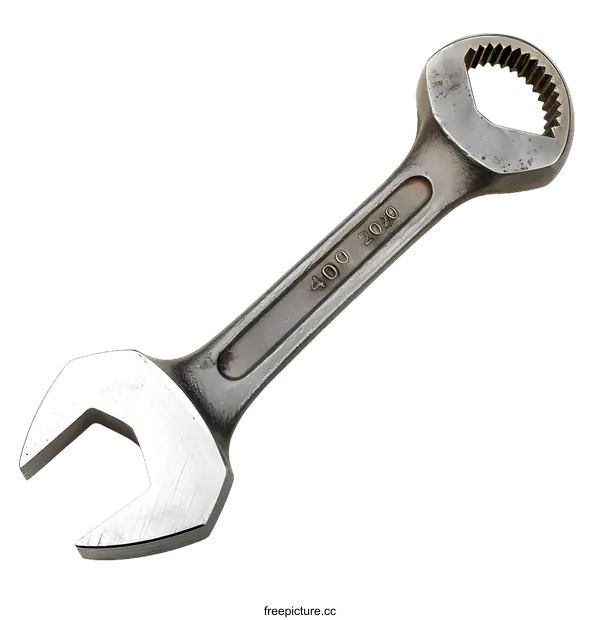 [Transparent Background PNG]Closeup Image of a Wrench Tool