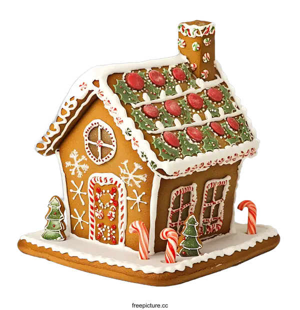 [Transparent Background PNG]Gingerbread House Christmas Decoration
