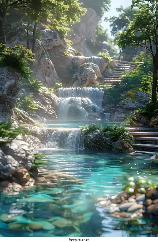 Waterfall in the Magic Forest