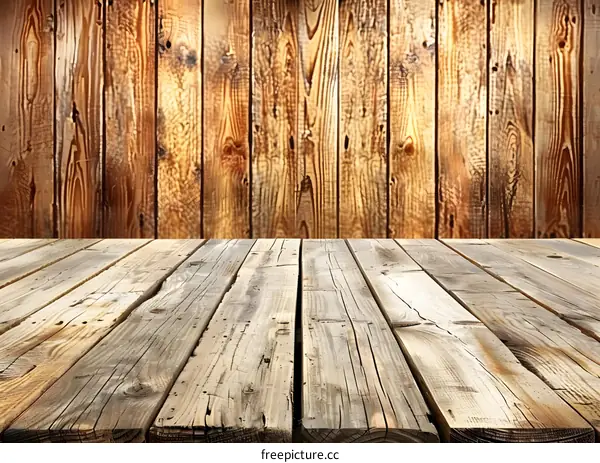 Wood Background with Rustic Table Top