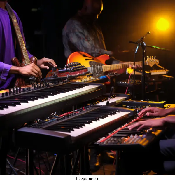 A Band Performing Live On Stage