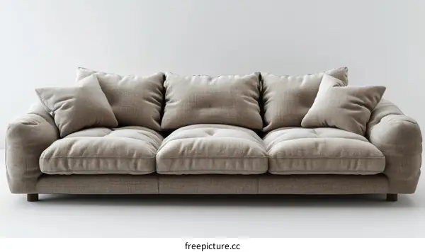 Modern Beige Sofa Design Illustration